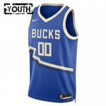 Milwaukee Bucks Trikot Benutzerdefinierte Nike 2024-25 City Edition Blau Swingman - Kinder